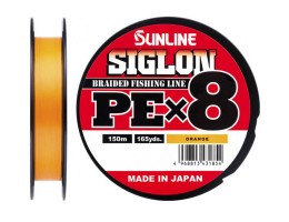 ШНУР SUNLINE SIGLON PE×8 150M(ORANGE) #0.6/10LB