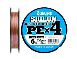 ШНУР SUNLINE SIGLON PE×4 150M(MULTICOLOR 5C) #1/16LB