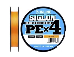 ШНУР SUNLINE SIGLON PE×4 150M(ORANGE) #1/16LB