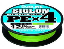 ШНУР SUNLINE SIGLON PE×4 150M(LIGHT GREEN) #0.6/10LB