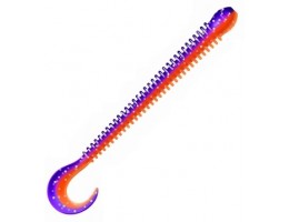 ПРИМАНКА ZUB-WORM-ZANDER 108ММ(4,3)-5ШТ, (ЦВЕТ 021) ФИОЛЕТОВЫЙ ВЕРХ -КРАСНЫЙ НИЗ