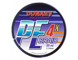 ШНУР DUNAEV BRAID PE X4 150M 0.24ММ