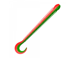 ПРИМАНКА ZUB-WORM-ZANDER 108ММ(4,3)-5ШТ, (ЦВЕТ 035) КРАСНЫЙ ВЕРХ-ЗЕЛЕНЫЙ НИЗ