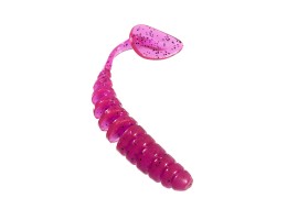 ПРИМАНКА ZUB-SHAD  90ММ(3,5)-5ШТ, (ЦВЕТ 130) МАДЖЕНТА С БЛЕСТКАМИ