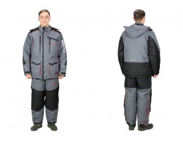 КОСТЮМ ЗИМНИЙ SIBERIA ЦВЕТ СЕРЫЙ/ЧЕРНЫЙ ТКАНЬ BREATHABLE (РАЗМЕР: 48-50, РОСТ: 170-176)