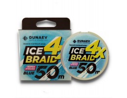 ШНУР DUNAEV ICE BRAID PE X4 50М 0,20ММ