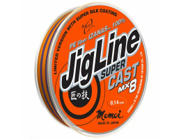 ШНУР JIG LINE SUPER CAST 0,16ММ, 13КГ, 100М, ОРАНЖЕВЫЙ/ФИОЛЕТОВЫЙ