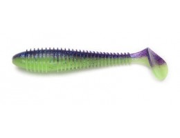 СИЛИКОНОВАЯ ПРИМАНКА RIBBED WORM  FAT 7.8 20СМ.#029 SLIVA LIME (UV) (1 ШТ)