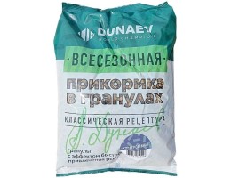 ПРИКОРМКА ВСЕСЕЗОННАЯ  DUNAEV ГРАНУЛЫ УНИВЕРСАЛЬНАЯ ВАНИЛЬ 0.75 КГ