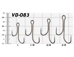 КРЮЧКИ ДВОЙНИК VD-083 (BN) DOUBLE RYDER № 1/0, 1000 ШТ/УП