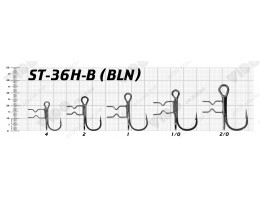 ТРОЙНИК ST-36H-B T-TREBLE HOOKS, № 2/0, БЛИСТЕР 3 ШТ/УП.