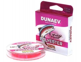 ЛЕСКА DUNAEV POLYESTER RED 0.165ММ 100М