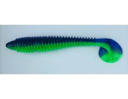 СИЛИКОНОВАЯ ПРИМАНКА RIBBED WORM  FAT 7.8 20СМ.#028 VIOLET LIME (UV) (4 ШТ)