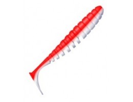 ПРИМАНКА ZUB-SHAD  75ММ(3)-6ШТ, (ЦВЕТ 039) КРАСНЫЙ ВЕРХ-БЕЛЫЙ НИЗ
